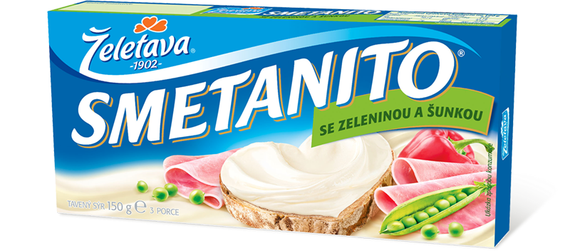 Smetanito se zeleninou a šunkou 150g